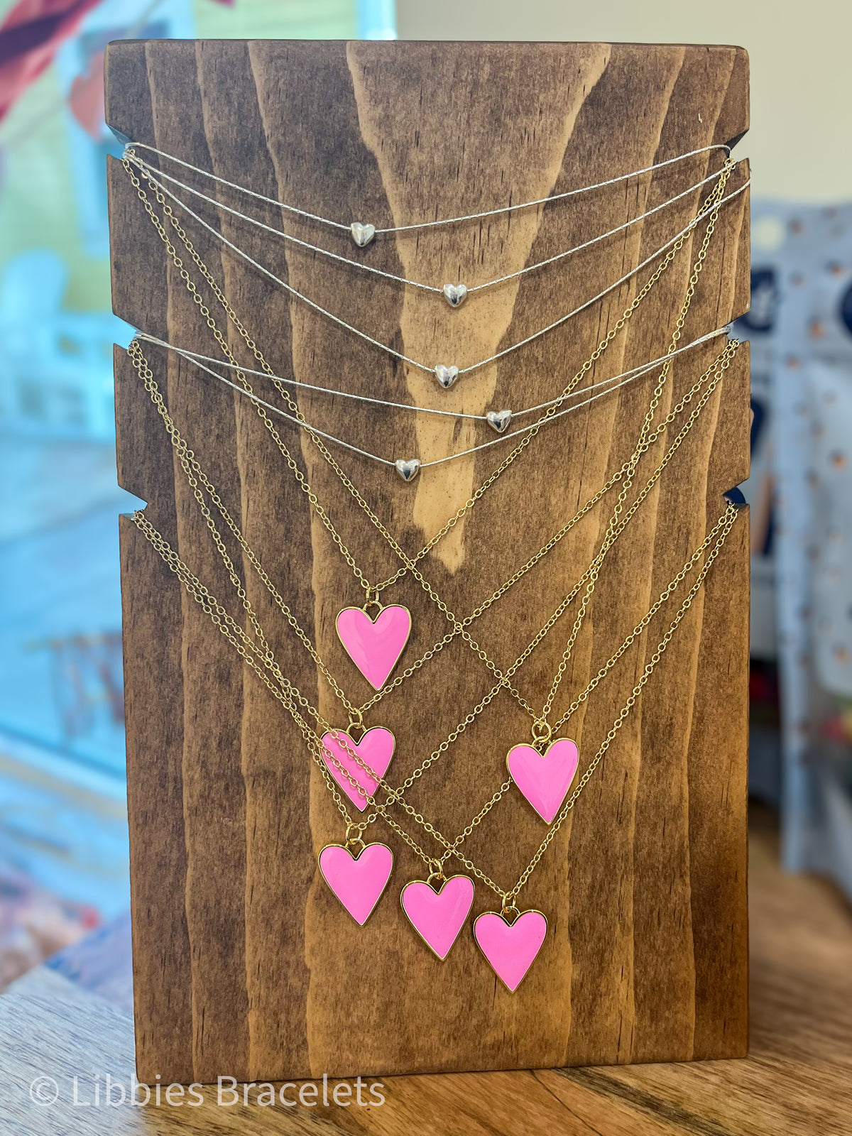 Pink Heart Necklace (In-Store to Online)