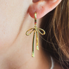 Gold Bow Earrings