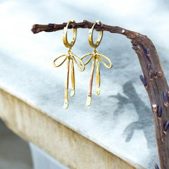 Gold Bow Earrings