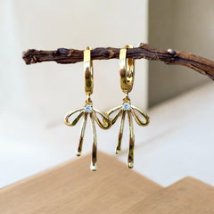 Mini Gold Bow Earrings