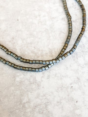 Slate Seed Bead ~ 16"